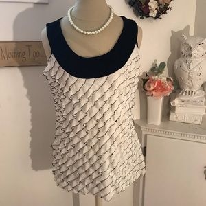 Christopher & Banks ruffled blouse